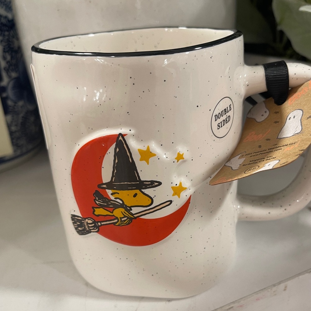 Rae Dunn Halloween Peanuts Woodstock Witch Moon Ceramic Happy Halloween NWT